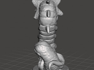 CHTHONIAN WORM MINIATURE MODEL FIGURE FOR FANTASY GAMES RPG 3D PRINT 3D Baskı Modeli