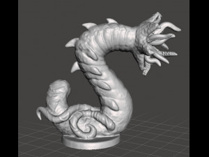 CHTHONIAN WORM MINIATURE MODEL FIGURE FOR FANTASY GAMES RPG 3D PRINT 3D Baskı Modeli