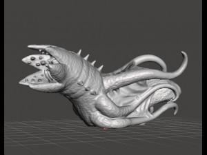 COSMIC HORROR DHOLE SQUID MONSTER MINIATURE MODEL FIGURE FOR FANTASY GAMES RPG Modello di stampa 3D