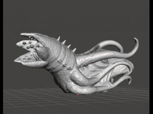 COSMIC HORROR DHOLE SQUID MONSTER MINIATURE MODEL FIGURE FOR FANTASY GAMES RPG 3D Print Model
