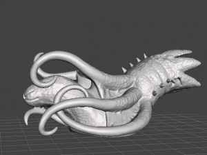 COSMIC HORROR DHOLE SQUID MONSTER MINIATURE MODEL FIGURE FOR FANTASY GAMES RPG Modello di stampa 3D