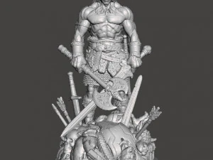 CONAN MINIATURE MODEL FIGURE FOR FANTASY GAMES RPG 3D PRINT 3D Print Model