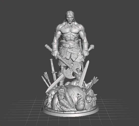 CONAN MINIATURE MODEL FIGURE FOR FANTASY GAMES RPG 3D PRINT 3D Print Model .c4d .max .obj .3ds .fbx .stl .blend 