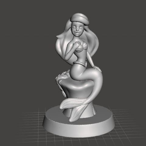 ARIEL THE LITTLE MERMAID RESIN STATUE 90s FIGURE MODEL ART 3Dプリントモデル .c4d .max .obj .3ds .fbx .stl .blend 