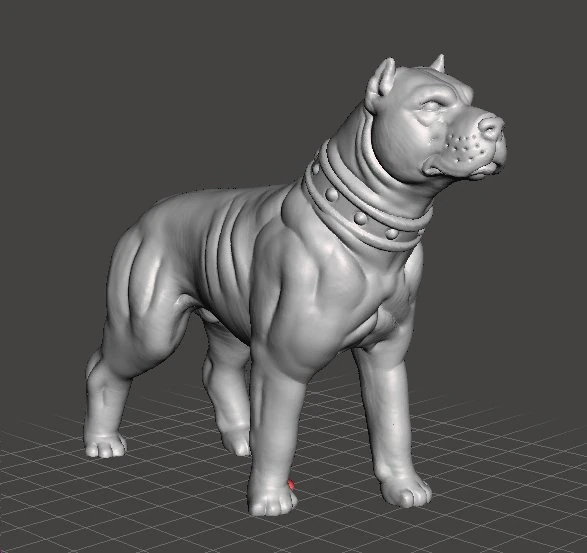 AMERICAN PITBULL FIGURE MODEL ANIMAL CREATURE WILDLIFE FIGURINE DOG LOVER 3D Print Model .c4d .max .obj .3ds .fbx .stl .blend 