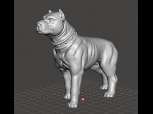 AMERICAN PITBULL FIGURE MODEL ANIMAL CREATURE WILDLIFE FIGURINE DOG LOVER Modèles 3D en vedette