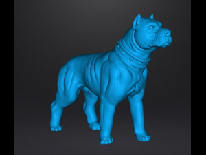 AMERICAN PITBULL FIGURE MODEL ANIMAL CREATURE WILDLIFE FIGURINE DOG LOVER Modèles 3D en vedette