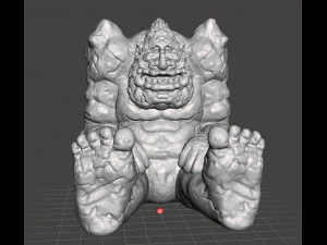 CERITA TAK TERAKHIR ROCK BITER PYORNKRACHZARK FIGURE MODEL CREATURE FIGURINE DND Model Cetak 3D