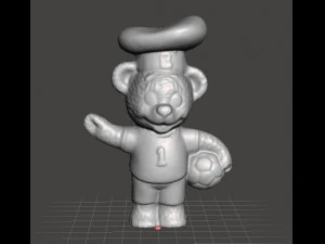 BIMBO ŞEF AYI FUTBOL OYUNCU VINTAGE FİGÜR MODEL OYUNCAK GASHAPON 80'ler 3D Baskı Modeli