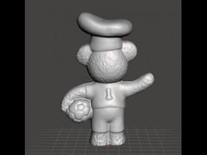 BIMBO CHEF BEAR SOCCER PLAYER VINTAGE FIGURE MODEL TOY GASHAPON 80s 3D 打印模型