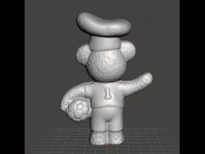 BIMBO CHEF BEAR SOCCER PLAYER VINTAGE FIGURE MODEL TOY GASHAPON 80s 3D Print Model