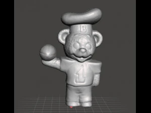 BIMBO CHEF URSO JOGADOR DE FUTEBOL VINTAGE FIGURA MODELO BRINQUEDO GASHAPON anos 80 Modelo de Impressão 3D