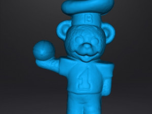BIMBO CHEF BEAR FOOTBALL PLAYER VINTAGE FIGURE MODEL TOY GASHAPON 80s Modelo de impresión 3D