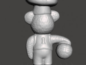 BIMBO CHEF BEAR BASEBALL PLAYER VINTAGE FIGURE MODEL TOY GASHAPON 80s 3Dプリントモデル