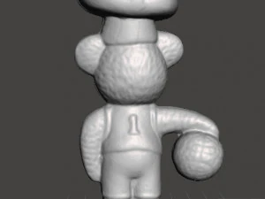 BIMBO CHEF BEAR BASEBALL PLAYER VINTAGE FIGURE MODEL TOY GASHAPON 80s 3D Print Model