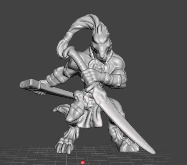 WOLF WARRIOR WULFEN SAMURAI MINIATURE MODEL FANTASY GAMES DND RPG Modello di stampa 3D .c4d .max .obj .3ds .fbx .stl .blend 