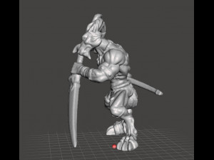 WOLF WARRIOR WULFEN SAMURAI MINIATURE MODEL FANTASY GAMES DND RPG Modello di stampa 3D
