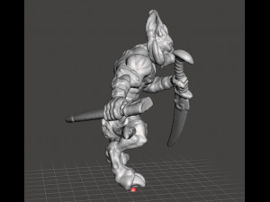 WOLF WARRIOR WULFEN SAMURAI MINIATURE MODEL FANTASY GAMES DND RPG Modello di stampa 3D