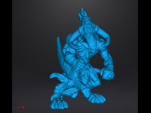 WOLF WARRIOR WULFEN GUARDIAN MINIATURE MODEL FANTASY GAMES DND RPG Modelo de impresión 3D