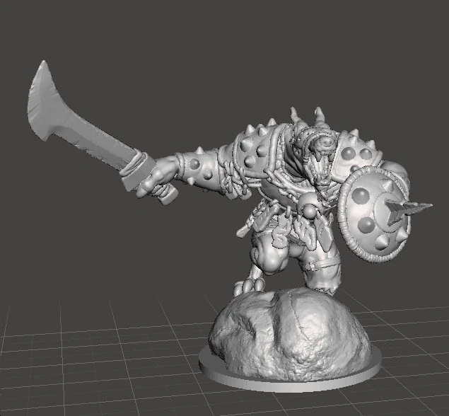 WOLF WARRIOR WULFEN MARAUDER MINIATURE MODEL FANTASY GAMES DND RPG 3D Print Model .c4d .max .obj .3ds .fbx .stl .blend 