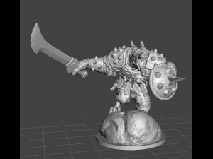 WOLF WARRIOR WULFEN MARAUDER MINIATURE MODEL FANTASY GAMES DND RPG Model do druku 3D