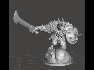 ВОЛК ВОИН ВУЛЬФЕН МАРОДЕР МИНИАТЮРНАЯ МОДЕЛЬ ФЭНТЕЗИ ИГРЫ DND RPG 3D Принт Модель