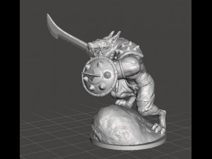 WOLF WARRIOR WULFEN MARAUDER MINIATURE MODEL FANTASY GAMES DND RPG Model do druku 3D