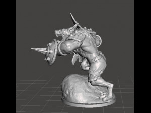 WOLF WARRIOR WULFEN MARAUDER MINIATURE MODEL FANTASY GAMES DND RPG Model do druku 3D