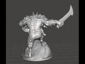 WOLF WARRIOR WULFEN MARAUDER MINIATURE MODEL FANTASY GAMES DND RPG Model do druku 3D