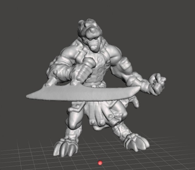 WOLF WARRIOR WULFEN EXECUTIONER MINIATURE MODEL FANTASY GAMES DND RPG Model Cetak 3D .c4d .max .obj .3ds .fbx .stl .blend 