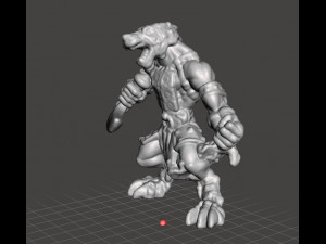 WOLF WARRIOR WULFEN EXECUTIONER MINIATURE MODEL FANTASY GAMES DND RPG Model Cetak 3D