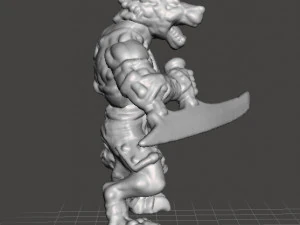 ВОВК ВОЇН WULFEN EXECUTIONER МІНІАТЮРНА МОДЕЛЬ ФЕНТЕЗІ ІГРИ DND RPG 3D Принт Модель