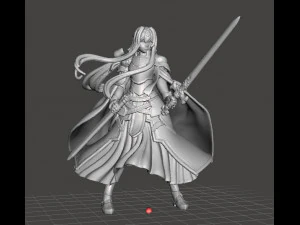 АНИМЕ РЫЦАРЬ ДЕВУШКА ГЕРОИНА МИНИАТЮРНАЯ МОДЕЛЬ ДЛЯ ФЭНТЕЗИ-ИГР DnD RPG 3D Принт Модель