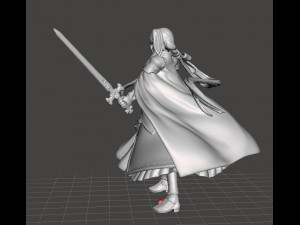 ANIME KNIGHT GIRL HEROINE MINIATURE MODEL FOR FANTASY GAMES DnD RPG 3D Принт Модель