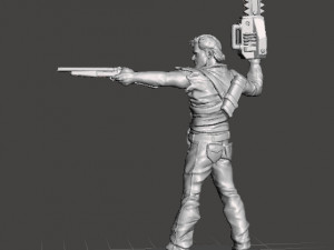 ASH WILLIAMS SURVIVOR MINIATURE MODEL FOR FANTASY GAMES DnD RPG 3D Baskı Modeli