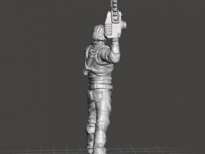 ASH WILLIAMS SURVIVOR MINIATURE MODEL FOR FANTASY GAMES DnD RPG 3D Baskı Modeli