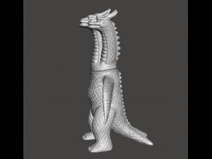 KING GHIDORAH 70S VINTAGE TOY FIGURE MODEL KAIJU MONSTER Modello di stampa 3D
