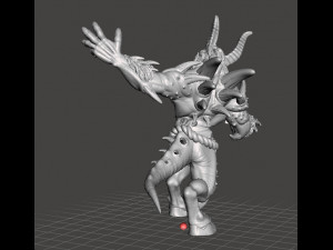 HORNED DEMON MINIATURE MODEL FOR FANTASY GAMES DND RPG 3D 프린트 모델