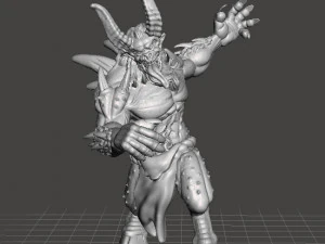 МИНИАТЮРНАЯ МОДЕЛЬ РОГАТОГО ДЕМОНА ДЛЯ ФЭНТЕЗИ-ИГР DND RPG 3D Принт Модель