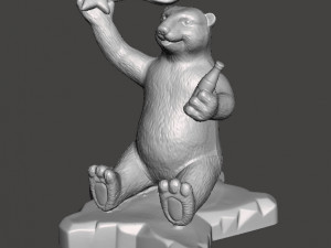 COCA COLA COKE POLAR BEAR WITH STAR PROMOTIONAL FIGURE MODEL ANIMAL NEW YEAR 90s Modelo de Impressão 3D
