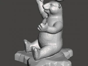 COCA COLA COKE EISB&Auml;R MIT STERN WERBEFIGUR MODELL TIER NEUJAHR 90er Jahre 3D Druckmodell