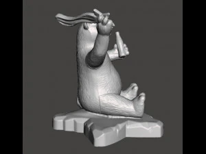 COCA COLA COKE EISB&Auml;R MIT STERN WERBEFIGUR MODELL TIER NEUJAHR 90er Jahre 3D Druckmodell