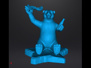 COCA COLA COKE POLAR BEAR WITH STAR PROMOTIONAL FIGURE MODEL ANIMAL NEW YEAR 90s Modelo de Impressão 3D