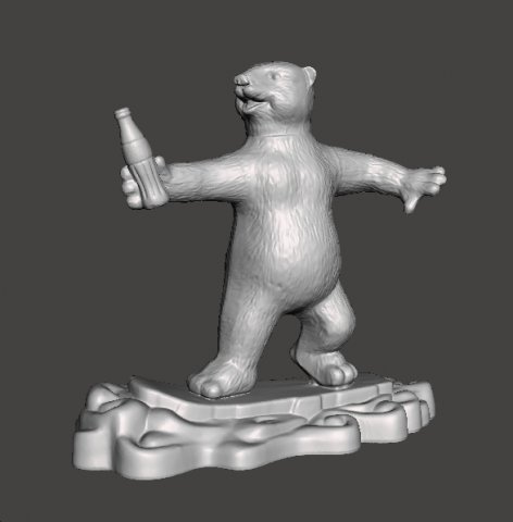 COCA COLA COKE YOUNG POLAR BEAR PROMOTIONAL FIGURE MODEL ANIMAL CHRISTMAS 90s 3Dプリントモデル .c4d .max .obj .3ds .fbx .stl .blend 