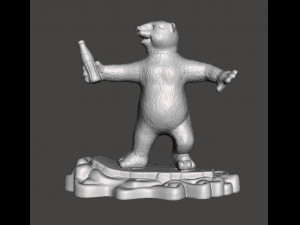 COCA COLA COKE YOUNG POLAR BEAR PROMOTIONAL FIGURE MODEL ANIMAL CHRISTMAS 90s 3Dプリントモデル