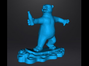 COCA COLA COKE YOUNG POLAR BEAR PROMOTIONAL FIGURE MODEL ANIMAL CHRISTMAS 90s 3Dプリントモデル