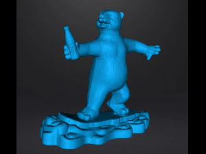 COCA COLA COKE JUNGER EISB&Auml;R WERBEFIGUR MODELL TIER WEIHNACHTEN 90er Jahre 3D Druckmodell