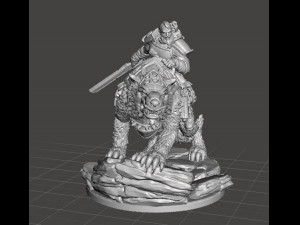 IG ROUGH RIDER ON WOLF MINIATURE MODEL FOR GAMES RPG DND 3D Print Model