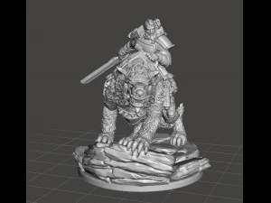IG ROUGH RIDER NA MINIATUROWYM MODELU WOLFA DO GIER RPG DND Model do druku 3D