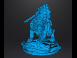 IG ROUGH RIDER ON WOLF MINIATURE MODEL FOR GAMES RPG DND 3D 打印模型